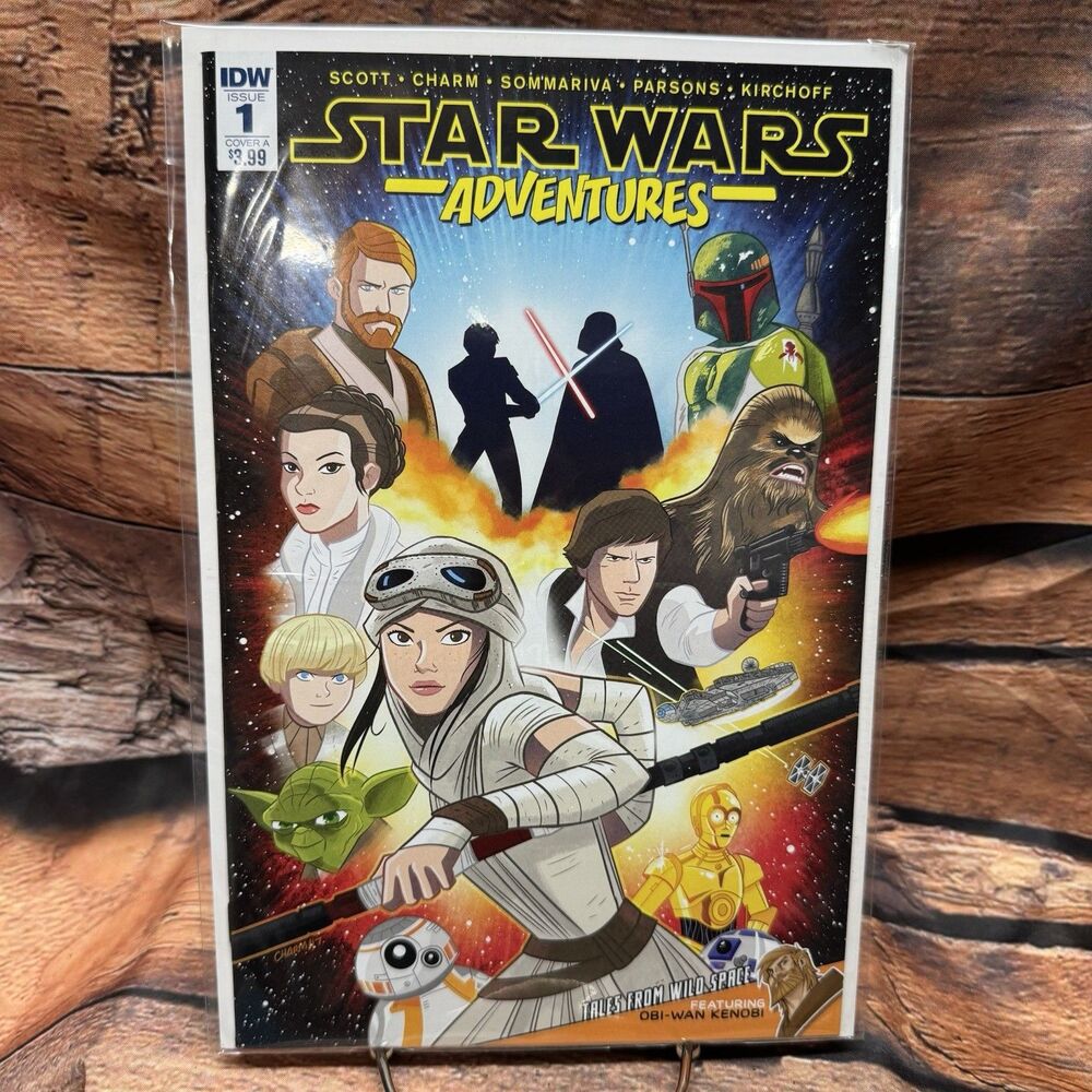 Star Wars Adventures #1 IDW Comic Book First Issue 2017 Rey Obi-Wan Kenobi Charm